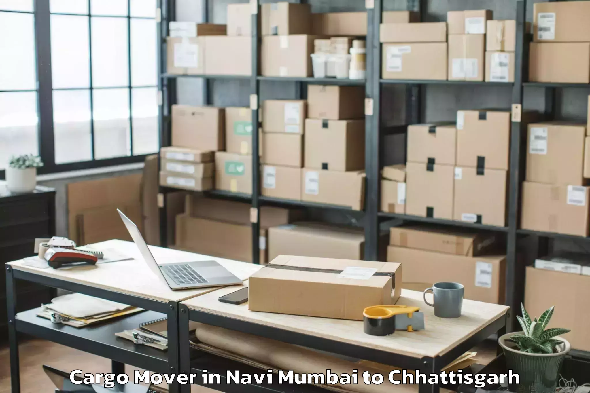 Top Navi Mumbai to Udaipur Dharamjaigarh Cargo Mover Available